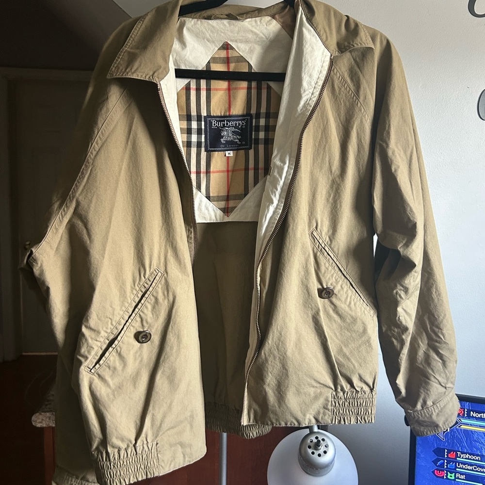 Burberry Tan Lightweight Shirt Jacket